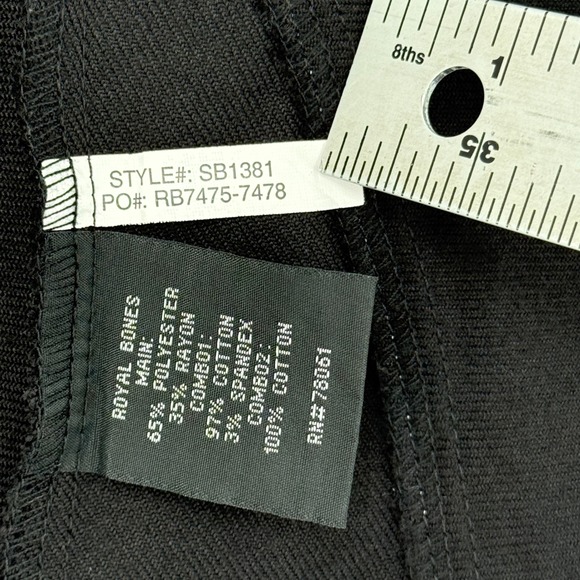 Royal Bones Black Crop Top Corset‎ Sz M White Stitching Goth Punk Grunge Indie - Picture 8 of 11